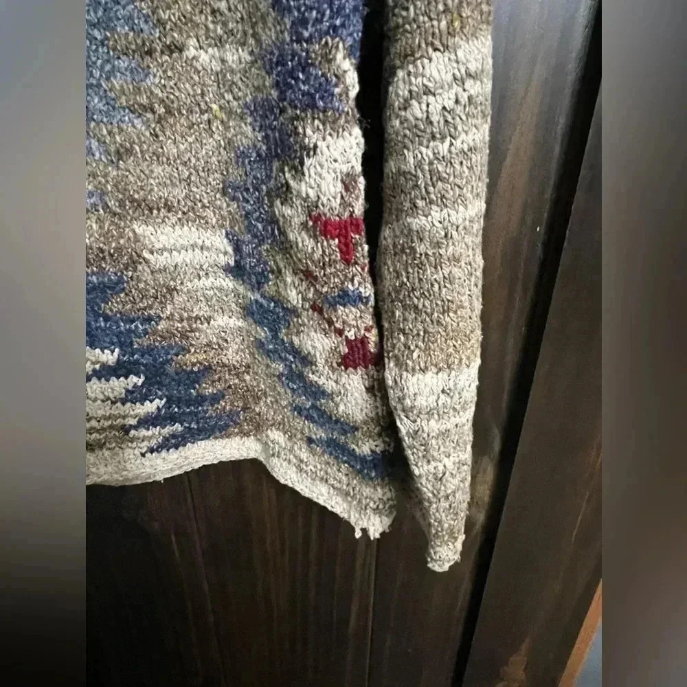 Vintage Hand Knit Coastal Grandma Eclectic Grandpa Cosby Sweater-Size: Medium - Picture 6 of 7